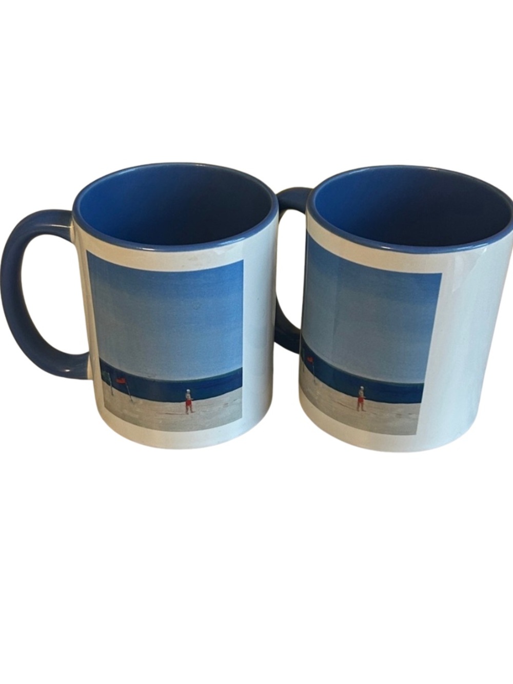 Beach themed ceramic mugs